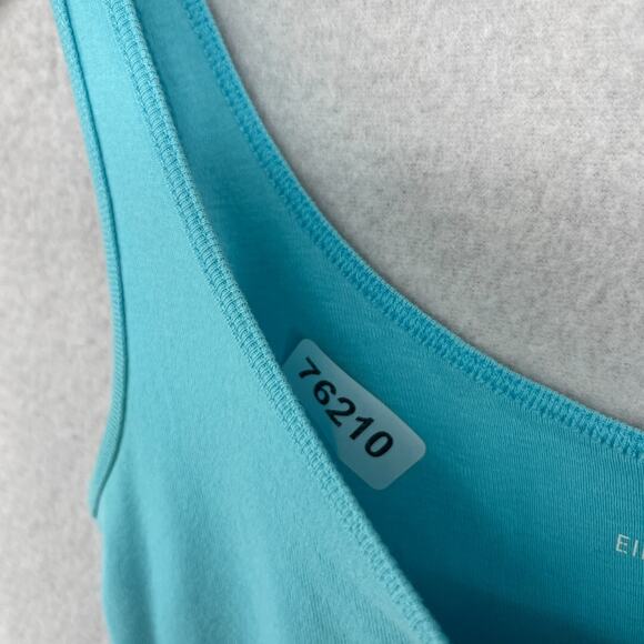 EILEEN FISHER Tank Top XS Cami Organic Cotton Ribbed Jersey Scoop Neck Blue - Picture 12 of 12